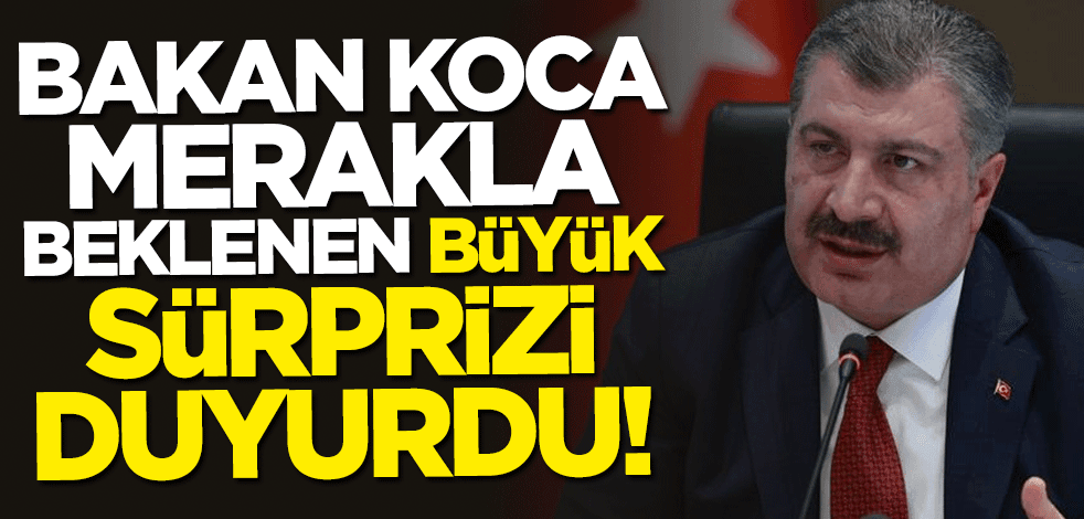 Bakan Fahrettin Koca müjdeyi verdi: Acil kullanım onay aşamasına geldi