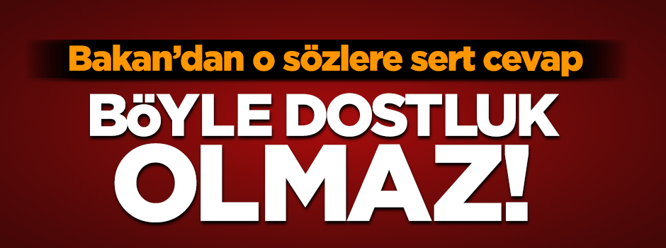 Bakan Fikri Işık: Böyle dostluk olmaz