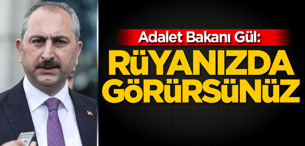 Bakan Gül: Rüyanızda görürsünüz