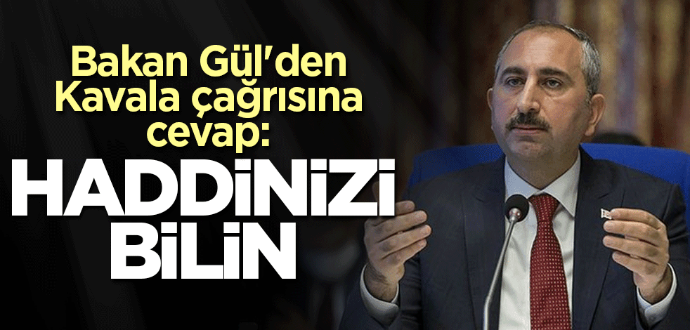 Bakan Gül'den Kavala çağrısına cevap: Haddinizi bilin