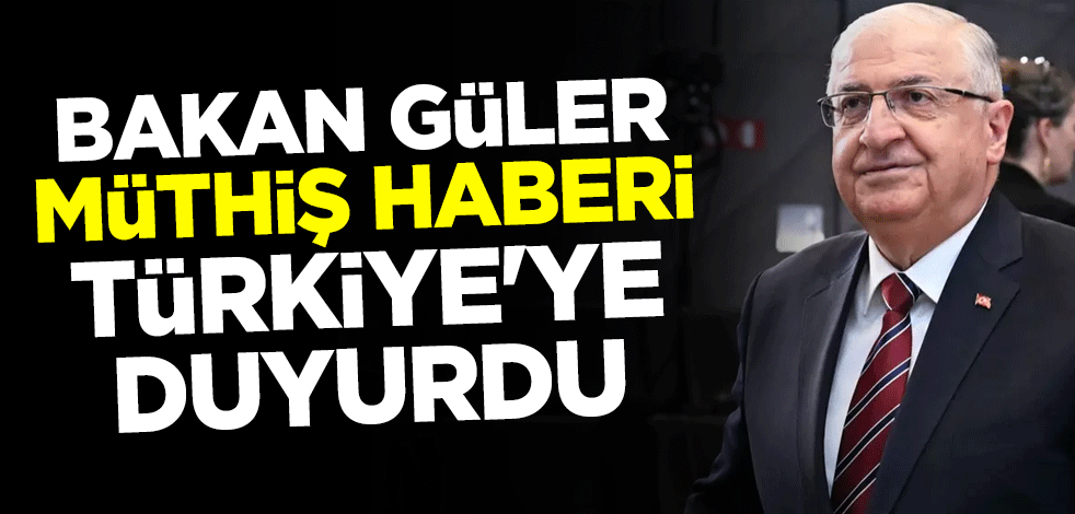 Bakan Güler müthiş haberi Türkiye'ye duyurdu: Örgüt bitme noktasına getirilmiştir