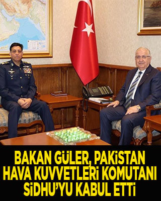 Bakan Güler, Pakistan Hava Kuvvetleri Komutanı Orgeneral Sidhu’yu kabul etti