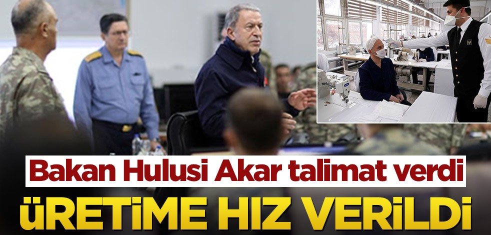 Bakan Hulusi Akar talimat verdi! Maske üretimine hız verildi