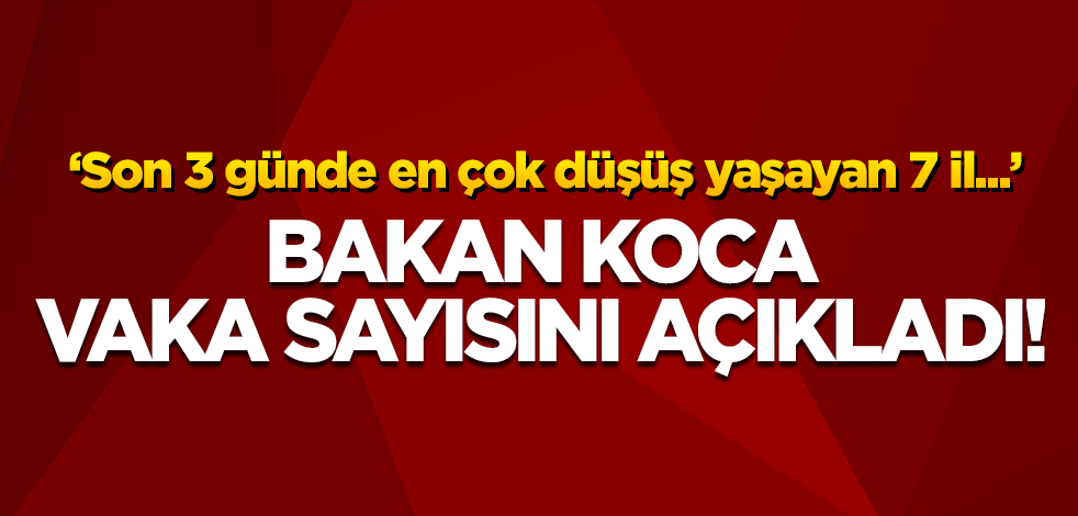 Bakan Koca 12 Temmuz koronavirüs tablosunu açıkladı! İşte en çok düşüş yaşayan 7 il
