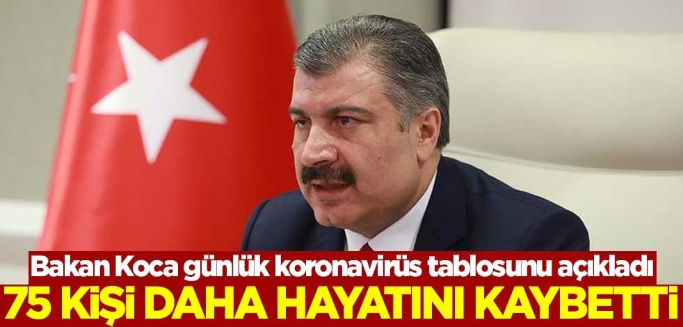 Bakan Koca açıkladı: 75 kişi daha hayatını kaybetti
