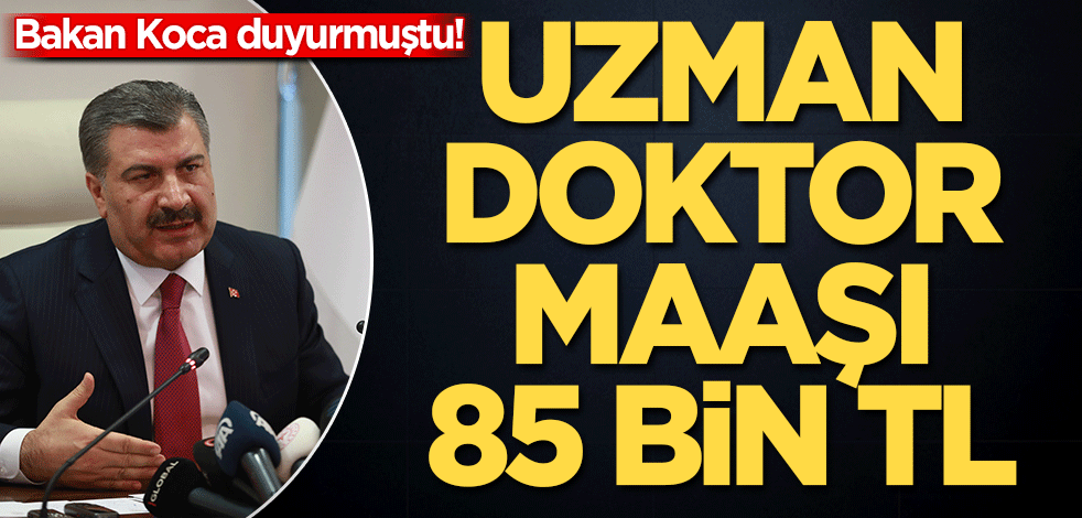 Bakan Koca duyurmuştu! Uzman doktorların maaşı 85 bin TL olacak