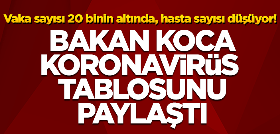 Bakan Koca günlük koronavirüs verilerini paylaştı