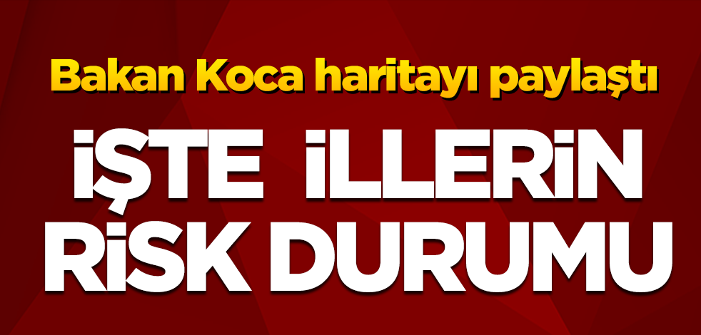 Bakan Koca illerin koronavirüs risk haritasını paylaştı