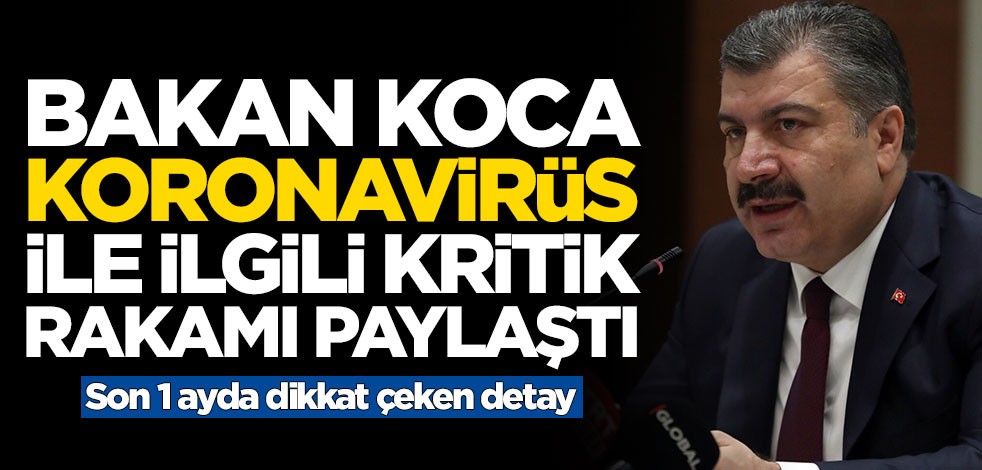 Bakan Koca koronavirüs ile ilgili kritik rakamı açıkladı