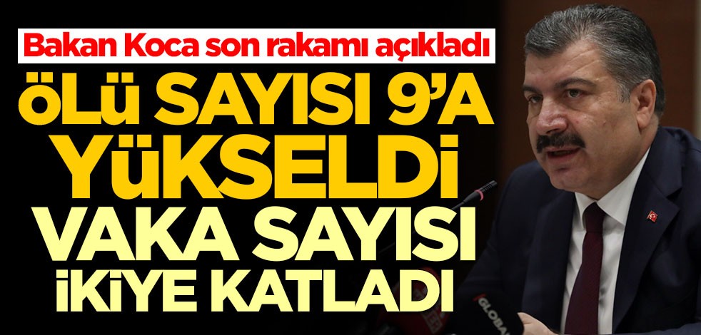 Bakan Koca koronavirüs konusunda ölü ve vaka sayısını açıkladı
