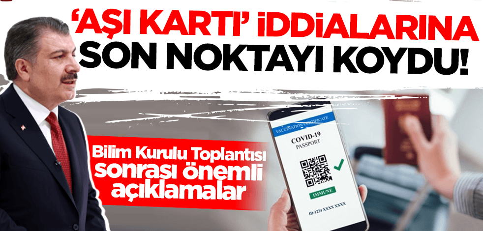 Bakan Koca'dan flaş 'aşı kartı' açıklaması!