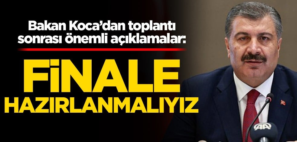 Bakan Koca'dan önemli açıklamalar