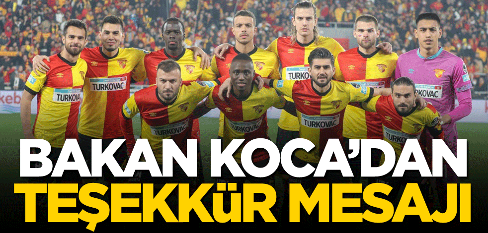 Bakan Koca'dan teşekkür mesajı