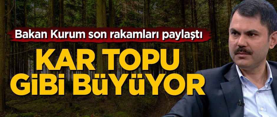 Bakan Kurum son rakamları paylaştı! Kar topu gibi büyüyor