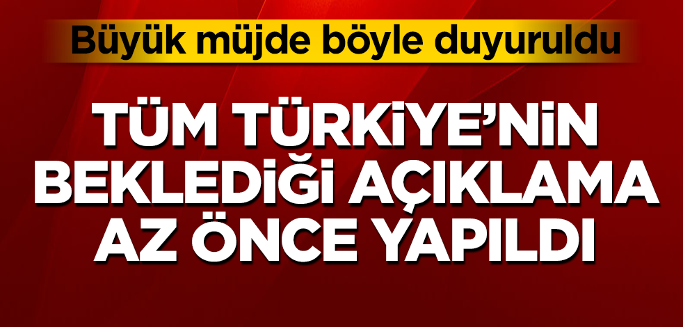 Bakan Kurum'dan beklenen açıklama! Büyük müjdeyi böyle duyurdu