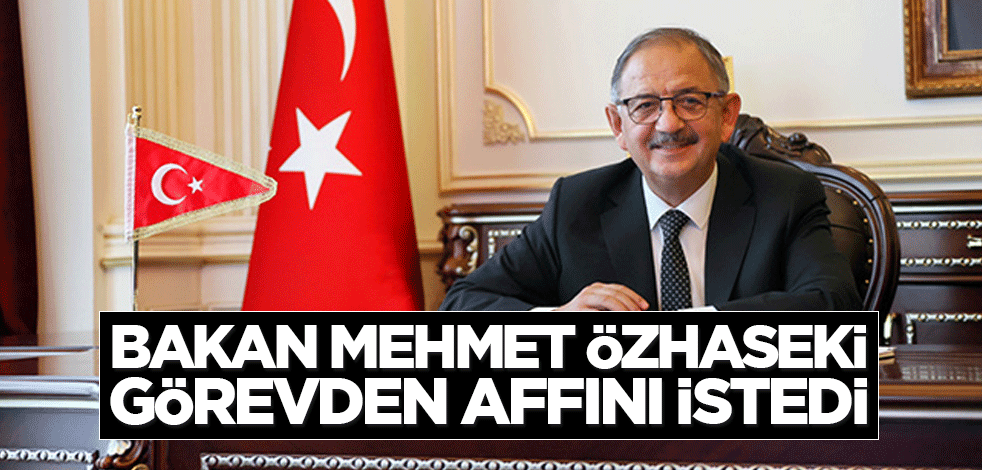 Bakan Mehmet Özhaseki görevden affını istedi
