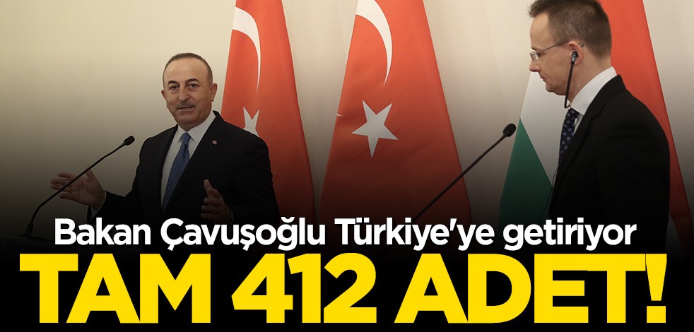 Bakan Mevlüt Çavuşoğlu Macaristan'da yakalanan 412 tarihi eseri Türkiye'ye getiriyor