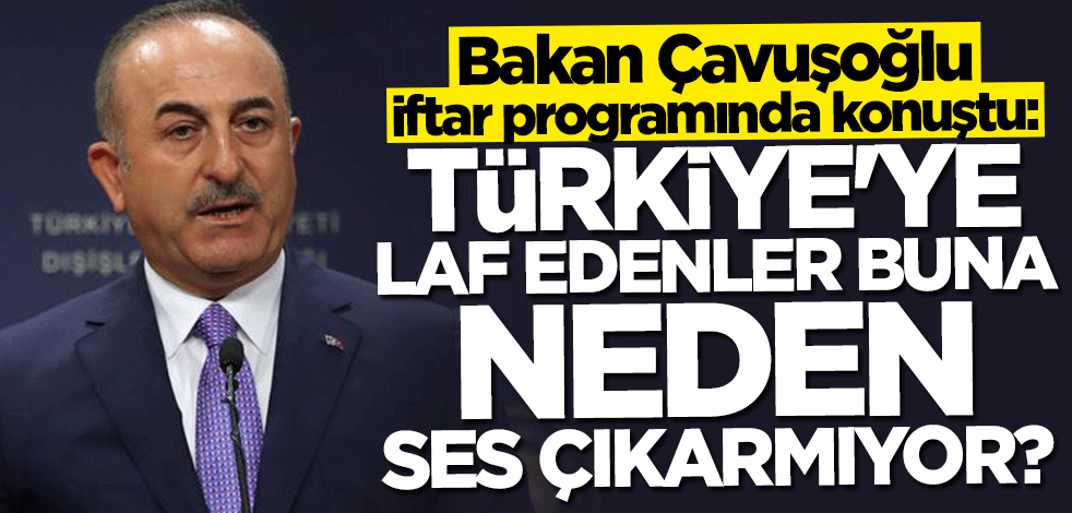 Bakan Mevlüt Çavuşoğlu: Türkiye'ye laf edenler buna neden ses çıkarmıyor?