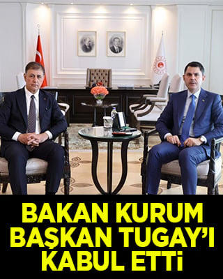 Bakan Murat Kurum, Belediye Başkanı Cemil Tugay'ı kabul etti
