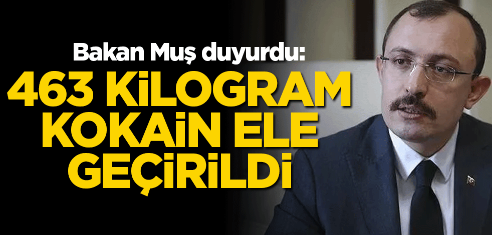 Bakan Muş ele geçirilen kokain miktarını açıkladı