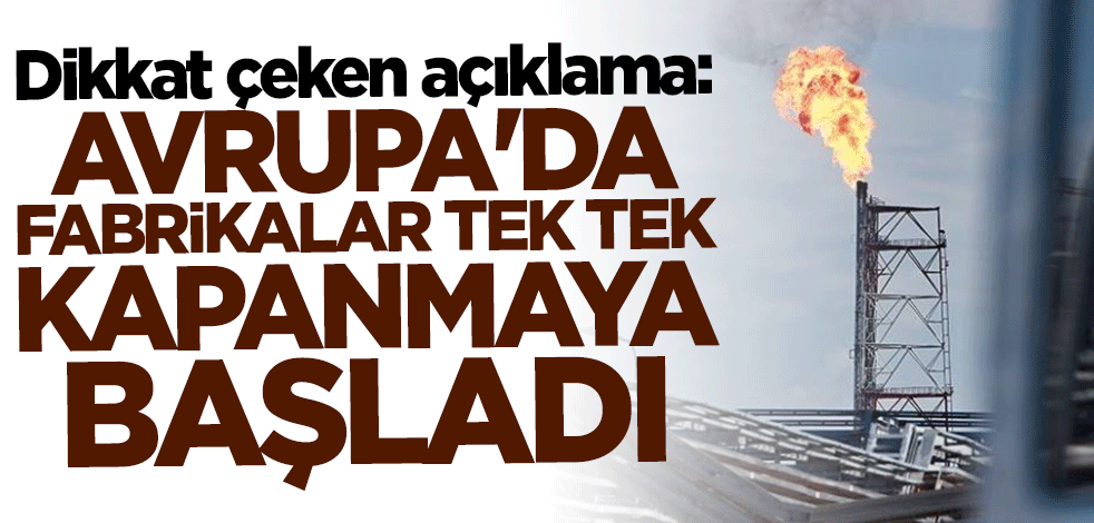 Bakan Mustafa Varank'tan dikkat çeken açıklama: Avrupa'da fabrikalar kapanmaya başladı