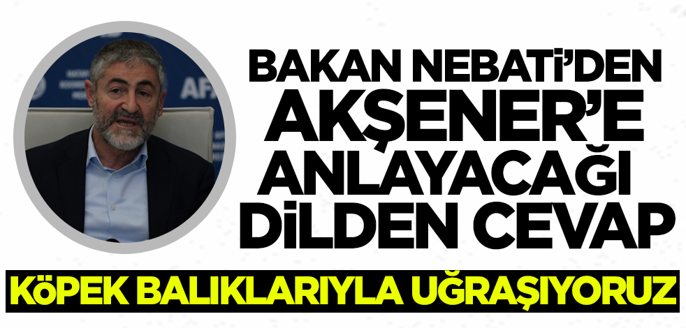 Bakan Nebati'den Akşener'e anlayacağı dilden cevap: Köpek balıklarıyla uğraşıyoruz!