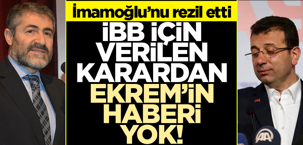 Bakan Nebati'nin cevabı İmamoğlu'nu dumura uğrattı
