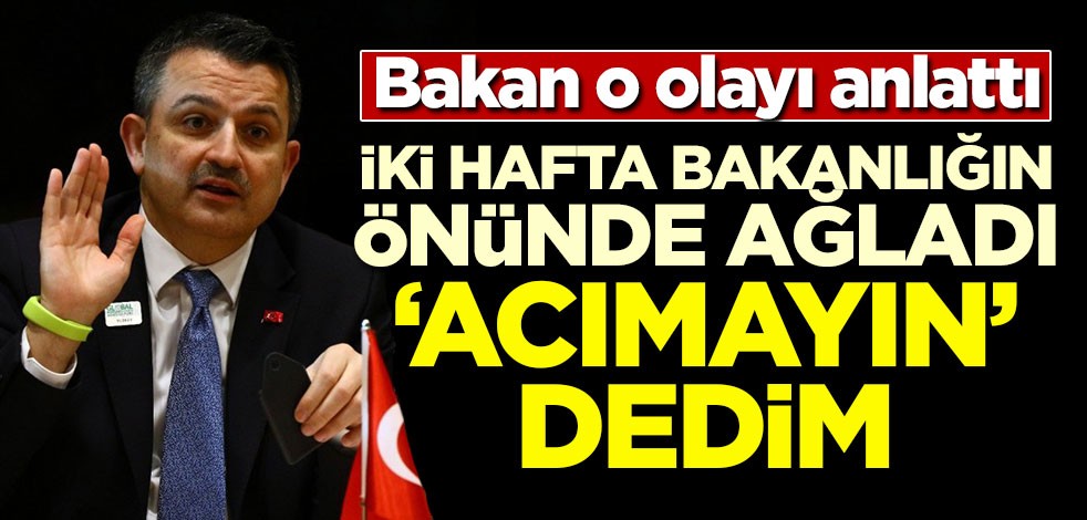 Bakan o olayı anlattı! İki hafta bakanlığın önünde ağladı 'Acımayın' dedim