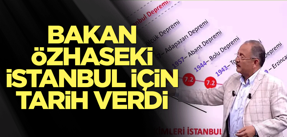 Bakan Özhaseki İstanbul için tarih verdi