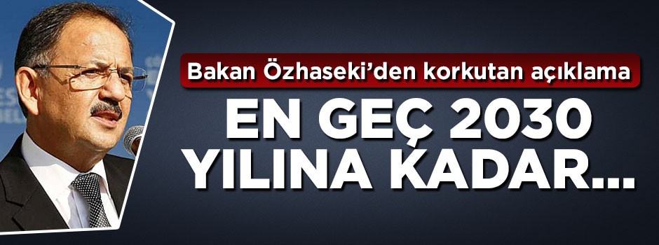 Bakan Özhaseki'den korkutan deprem açıklaması
