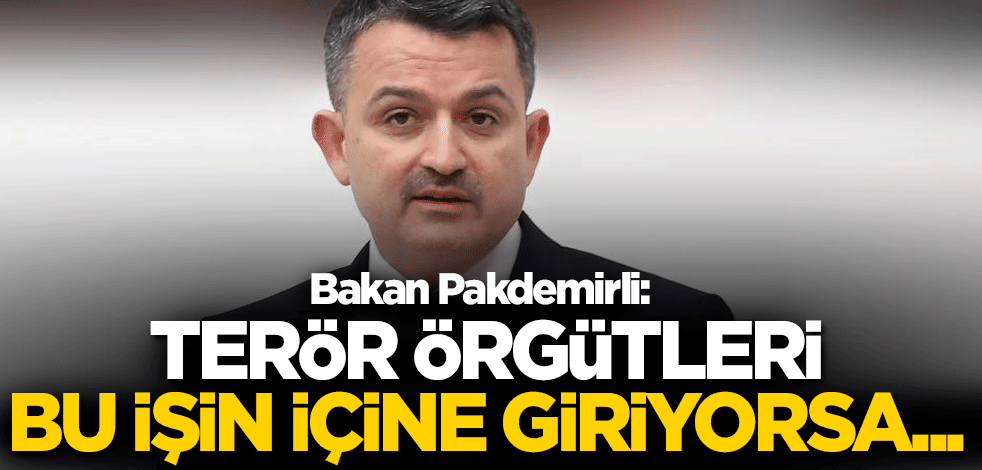 Bakan Pakdemirli: Terör örgütleri bu işin içine giriyorsa...