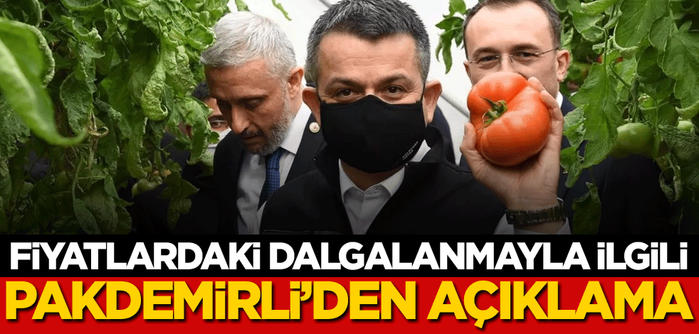 Bakan Pakdemirli'den fiyatlardaki dalgalanmayla ilgili açıklama