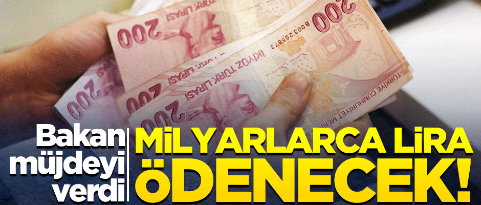 Bakan Pakdemirli'den müjde! Milyarlarca lira ödenecek