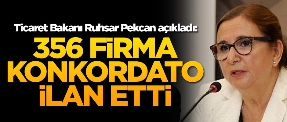 Bakan Pekcan açıkladı: 356 firma konkordato ilan etti