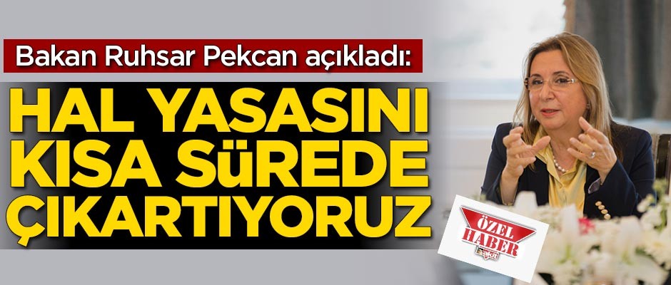 Bakan Pekcan açıkladı: Hal yasasını kısa sürede çıkartıyoruz