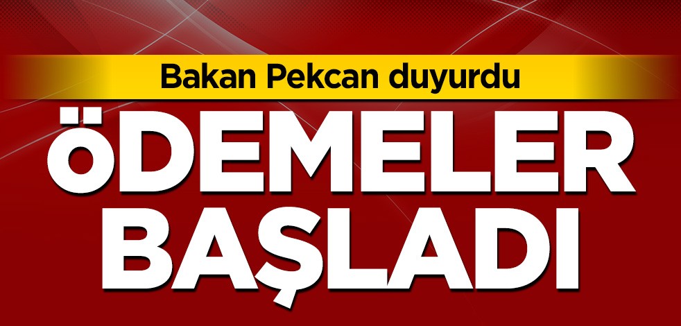 Bakan Pekcan duyurdu! Ödemeler başladı