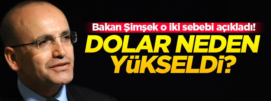 Bakan Şimşek, Dolar'ın neden yükseldiğini açıkladı!