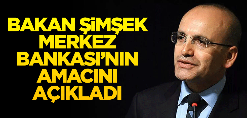 Bakan Şimşek, Merkez Bankası'nın amacını açıkladı