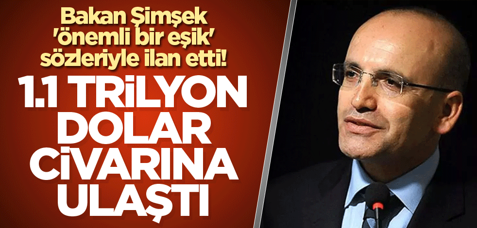 Bakan Şimşek 'önemli bir eşik' sözleriyle ilan etti! '1.1 trilyon dolar civarına ulaştı'