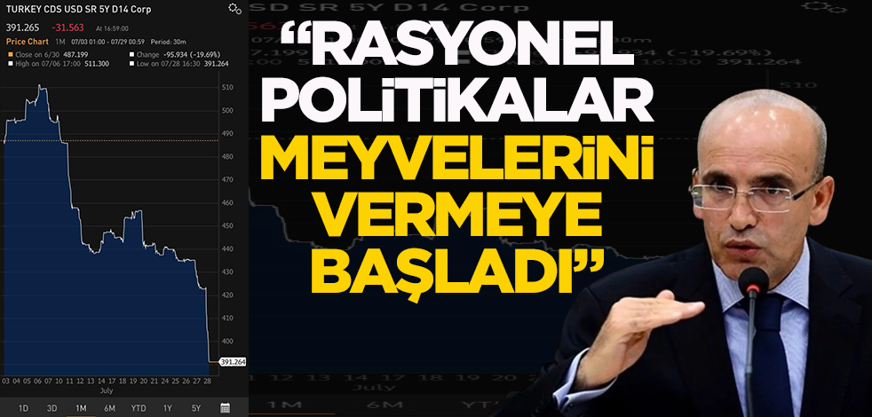 Bakan Şimşek: Rasyonel politikalar meyvelerini vermeye devam ediyor.