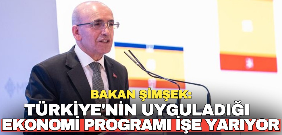 Bakan Şimşek: Türkiye'nin uyguladığı ekonomi programı işe yarıyor
