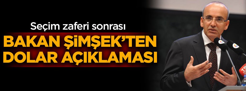 Bakan Şimşek'ten dolar açıklaması