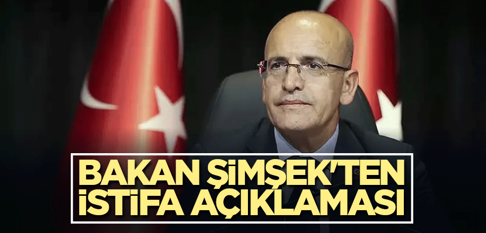 Bakan Şimşek'ten istifa açıklaması