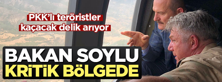 Bakan Soylu 18 teröristin öldürüldüğü bölgede