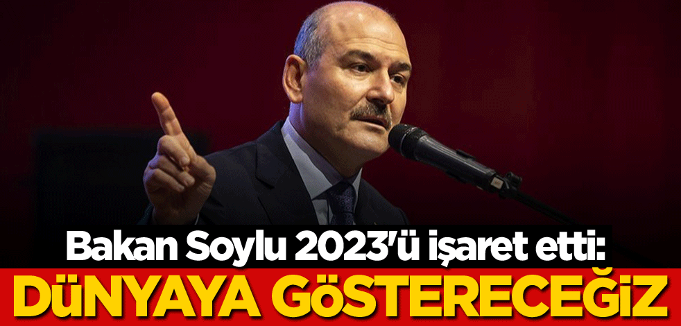 Bakan Soylu 2023'ü işaret etti: Dünyaya göstereceğiz