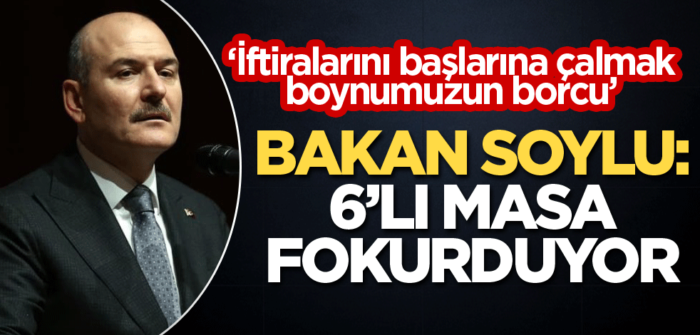 Bakan Soylu: 6’lı masa fokurduyor