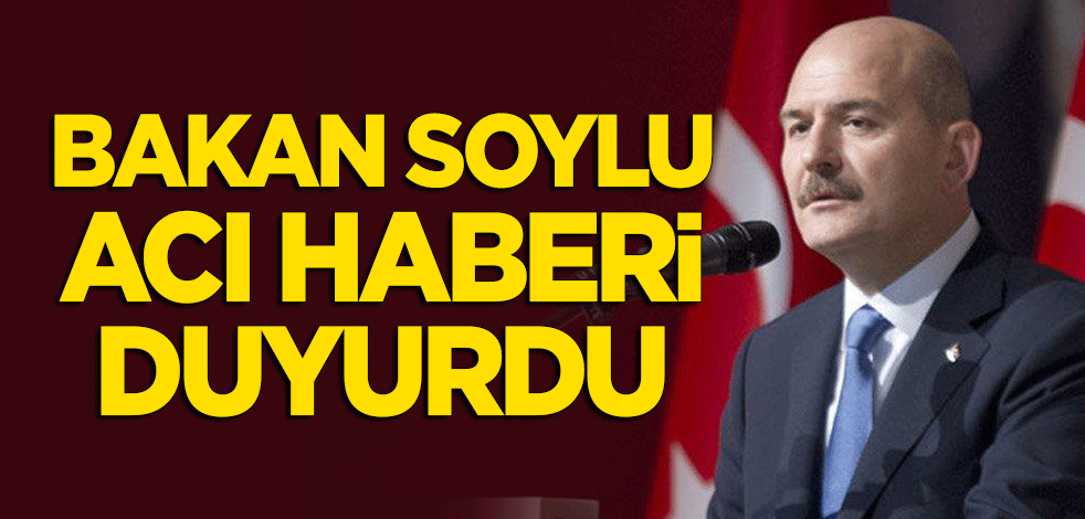Bakan Soylu acı haberi verdi