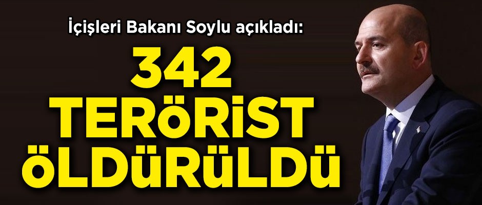 Bakan Soylu açıkladı! '342 terörist öldürüldü'