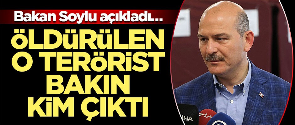 Bakan Soylu açıkladı… Öldürülen o terörist bakın kimmiş