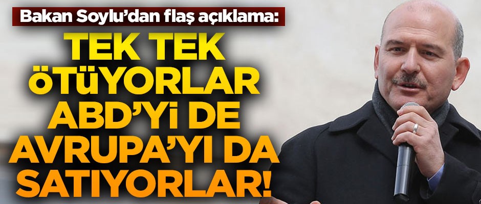 Bakan Soylu açıkladı! "Tek tek ötüyorlar"